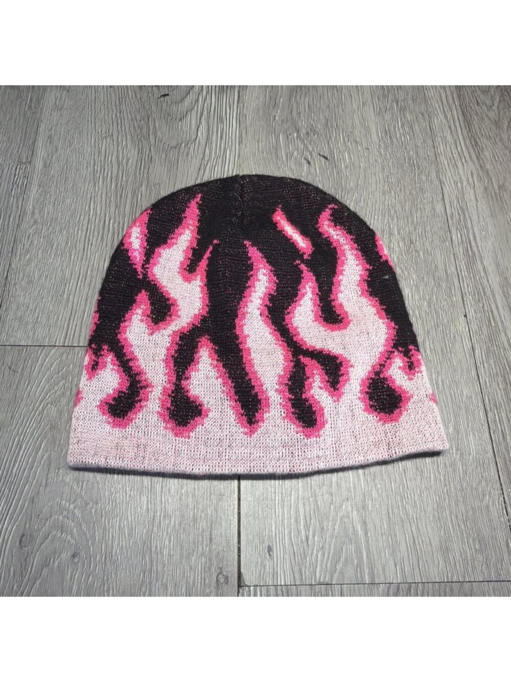 Vintage 90s Goorin Bros Flame Beanie Skater Style Made in USA